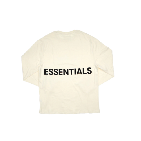 FEAR OF GOD ESSENTIALS BOXY GRAPHIC LONG SLEEVE T-SHIRT CREAM