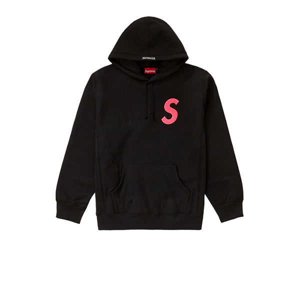 SUPREME S LOGO HOODED SWEATSHIRT BLACK FW19 - Stay Fresh