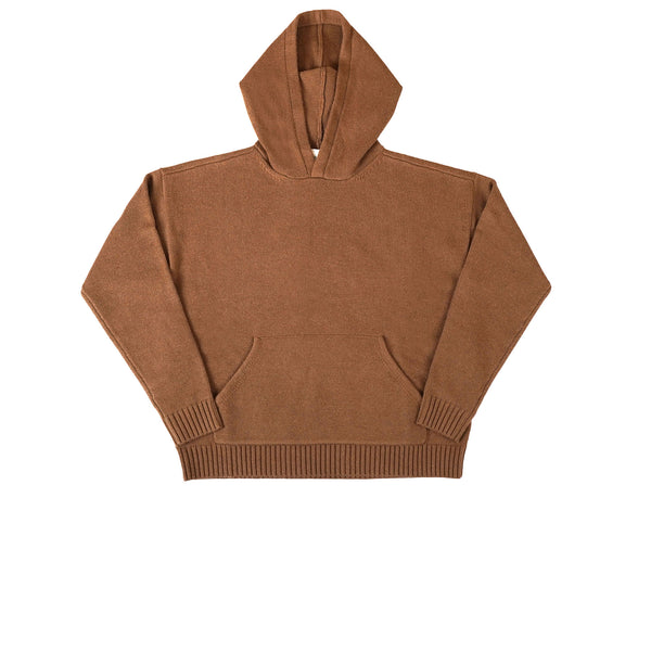 HIDDEN NY CASHMERE BLEND KNIT HOODIE TAN FW21