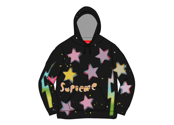 SUPREME GONZ STARS HOODED SWEATSHIRT BLACK SS21 - Stay Fresh