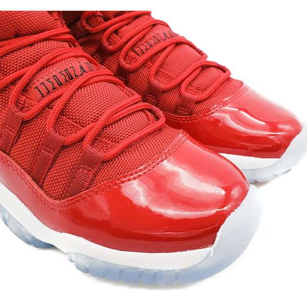 Jordan 11 red on sale bottom