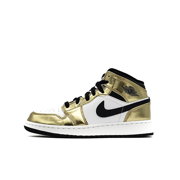 AIR JORDAN 1 MID METALLIC GOLD BLACK WHITE GS (YOUTH) 2020 - Stay