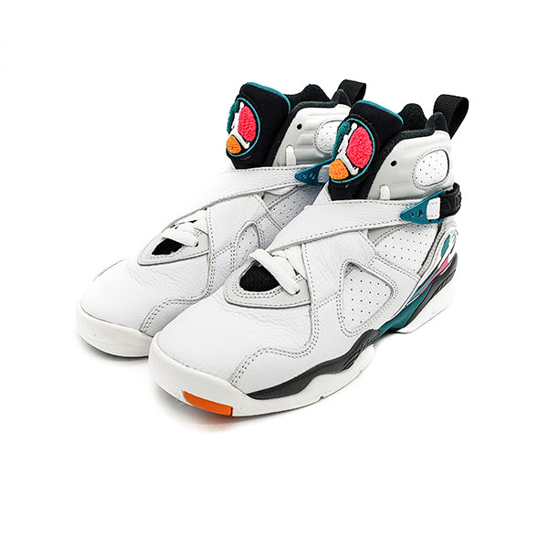 Jordan 8 white hot sale turbo green