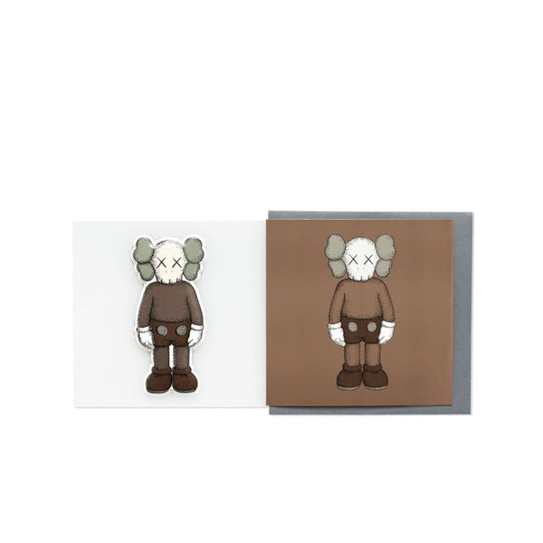 KAWS NGV COMPANION GREETING CARD (WITH PUFFY STICKER) BROWN