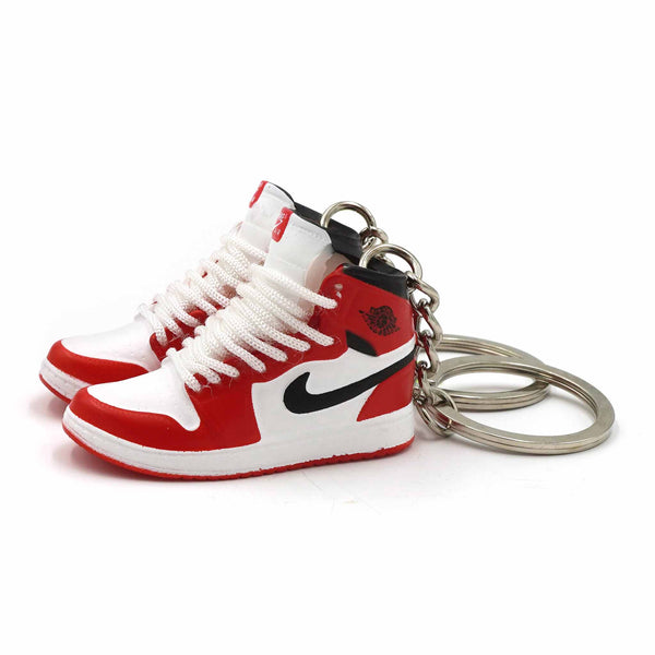 New Mini 3D AIR JORDAN sneaker shoe keychain White/Black/RED