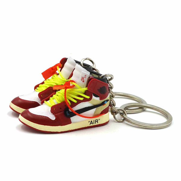 Jordan 1 off outlet white keychain