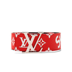 Brown louis shop vuitton supreme belt