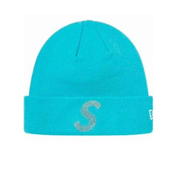 NEW ERA X SWAROVSKI X SUPREME S LOGO BEANIE TEAL SS21 - Stay Fresh