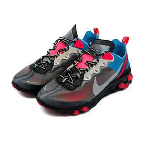 Nike react element 87 black sale cool grey & blue chill