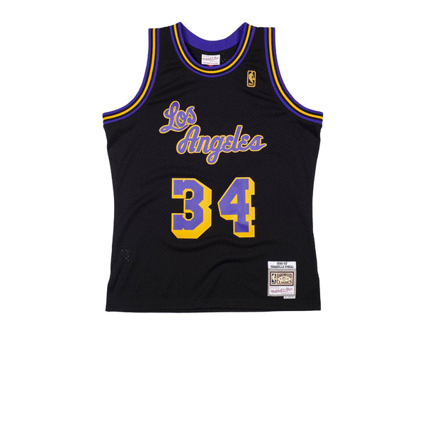 MITCHELL & NESS NBA HARDWOOD CLASSIC SWINGMAN LOS ANGELES LAKERS SHAQUILLE O'NEAL 1996-97 JERSEY BLACK