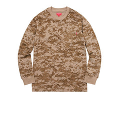 SUPREME L/S POCKET TEE TAN DIGI 