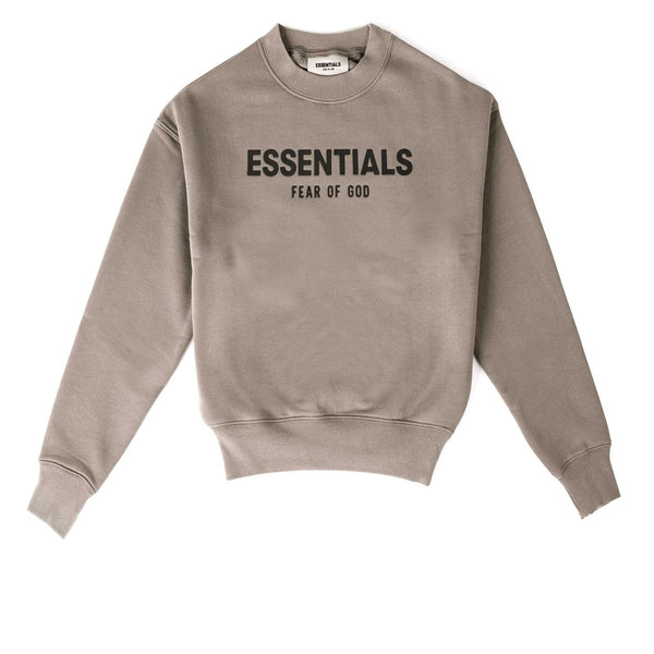 FEAR OF GOD ESSENTIALS KIDS PULLOVER CREWNECK TAUPE