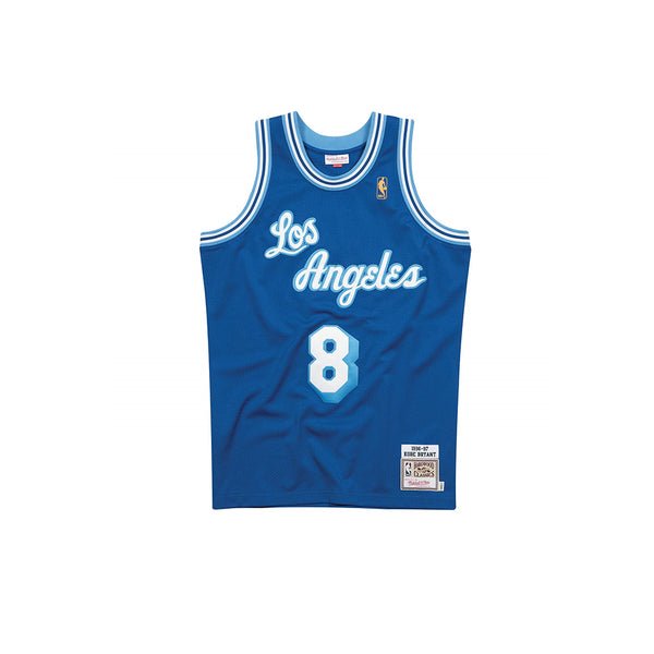 MITCHELL & NESS NBA HARDWOOD CLASSIC AUTHENTIC LOS ANGELES LAKERS KOBE BRYANT ALTERNATE 1996-97 JERSEY BLUE