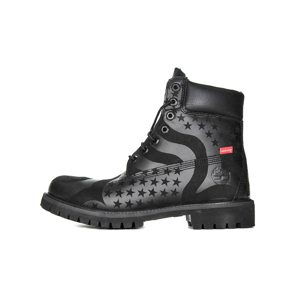 今季一番 TIMBERLAND X SUPREME 6'' 2017 BLACK STRIPES & STARS BOOT 靴