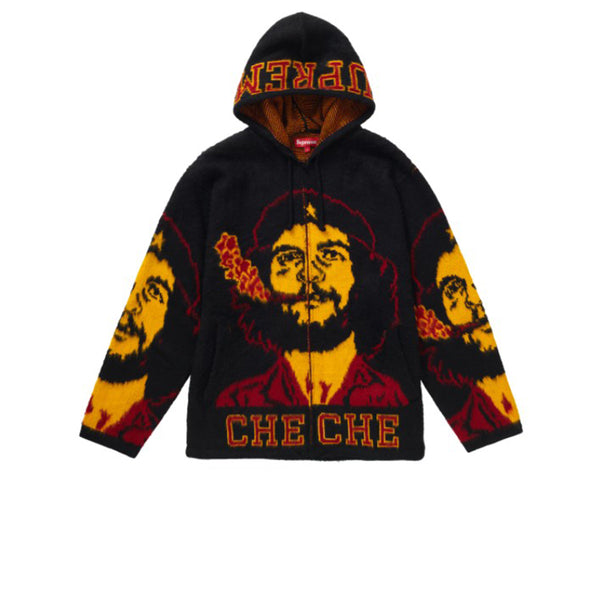 SUPREME CHE HOOODED ZIP UP SWEATHER BLACK SS21
