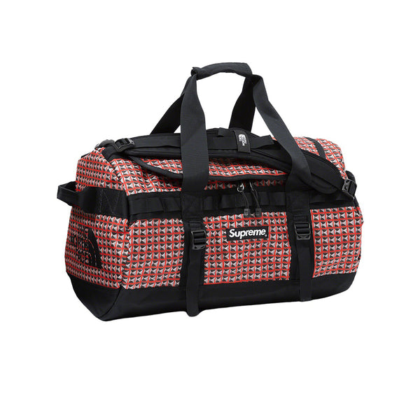 SUPREME X THE NORTH FACE STUDDED SMALL BASE CAMP DUFFLE BAG RED