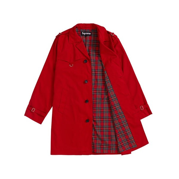SUPREME D-RING TRENCH COAT RED SS19