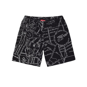 SUPREME GONZ EMBROIDERED MAP SWEATSHORT BLACK SS19 - Stay Fresh