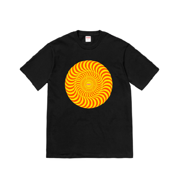 SUPREME SPITFIRE CLASSIC SWIRL TEE BLACK SS18 - Stay Fresh