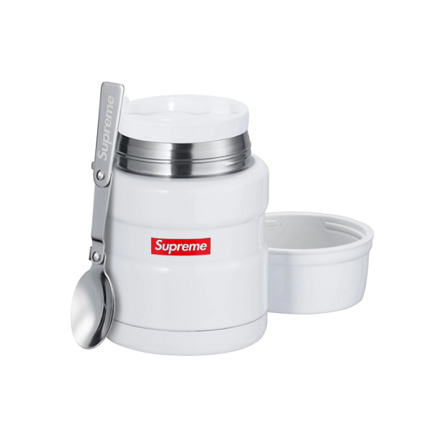 THERMOS X SUPREME FOOD JAR AND SPOON WHITE FW18
