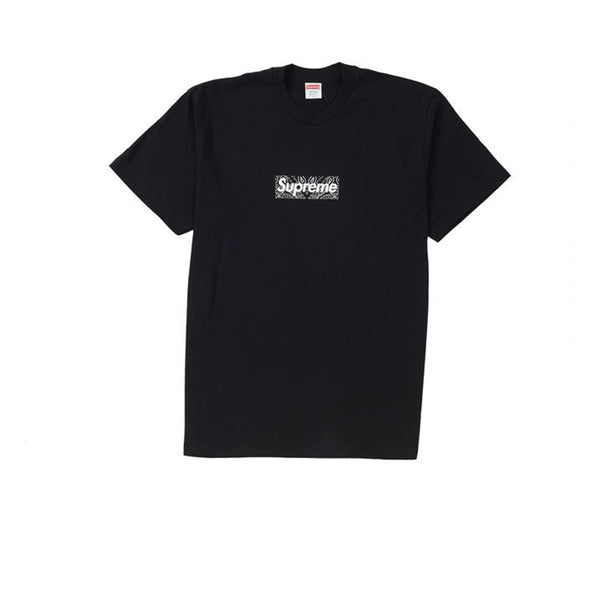 SUPREME BANDANA BOX LOGO TEE BLACK FW19 - Stay Fresh