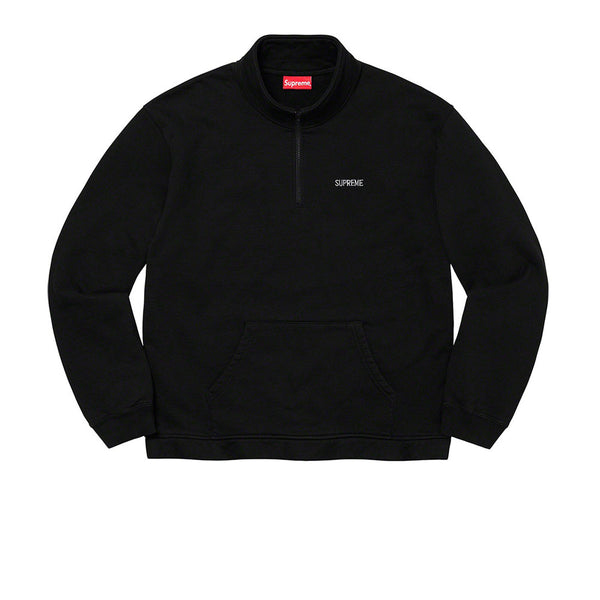 SUPREME CROSS HALF ZIP SWEATSHIRT BLACK SS20