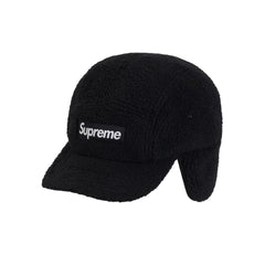 SUPREME DEEP PILE EARFLAP CAMP CAP BLACK FW20 - Stay Fresh