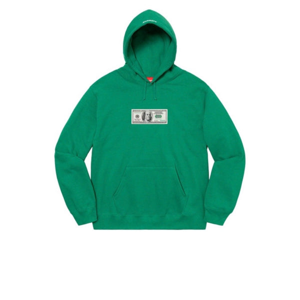 SUPREME FRANKLIN HOODED SWEATSHIRT LIGHT PINE SS20