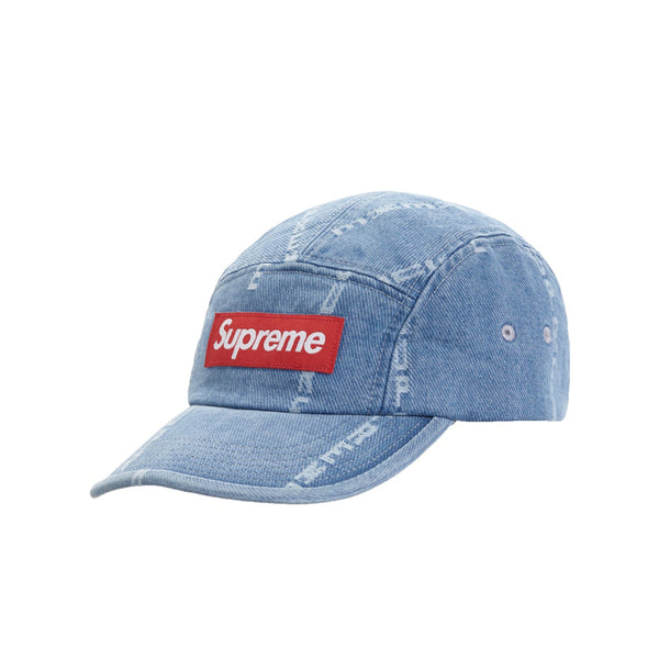 SUPREME LOGO STRIPE JACQUARD DENIM CAP BLUE FW20 - Stay Fresh