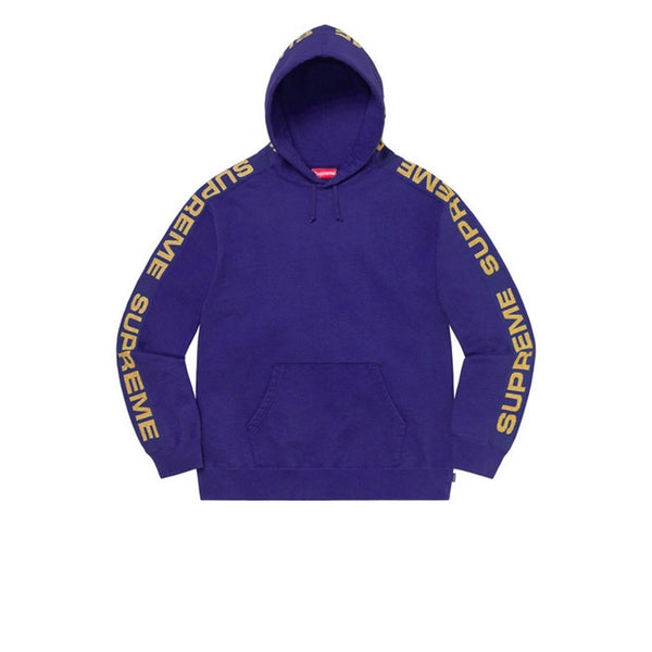 SUPREME METALLIC RIB HOODED SWEATSHIRT DARK ROYAL SS20 - Stay Fresh