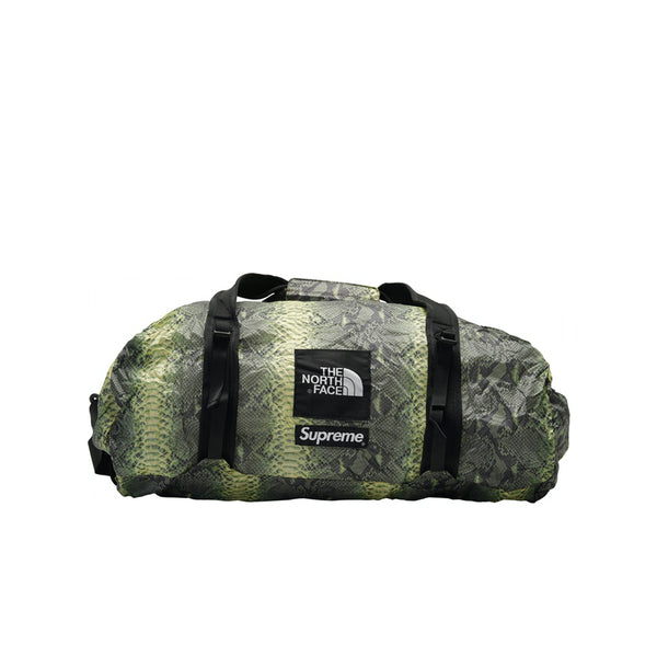 SUPREME X THE NORTH FACE SNAKESKIN FLYWEIGHT DUFFLE BAG GREEN SS18