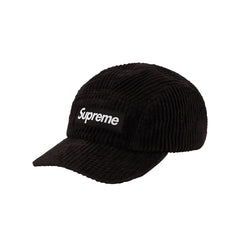 SUPREME WIDE WALE CORDUROY CAMP CAP BLACK SS20