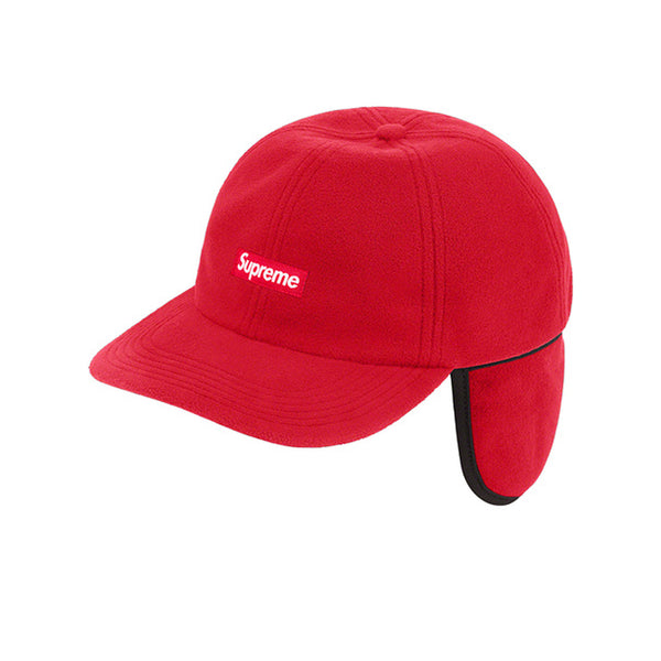 SUPREME WINDSTOPPER SMALL BOX EARFLAP 6-PANEL HAT RED FW20