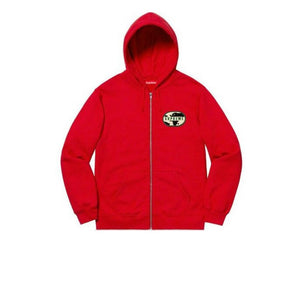 SUPREME WORLD FAMOUS ZIP UP HOODED SWEATSHIRT RED SS20 - Stay Fresh