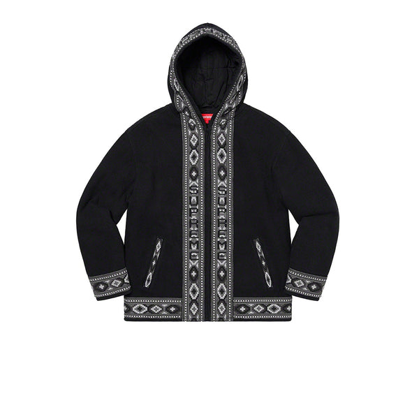 SUPREME WOVEN HOODED JACKET BLACK SS20 - HotelomegaShops - easy to