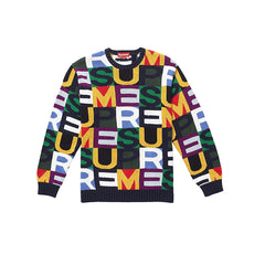 Supreme big letters sweater multicolor new arrivals