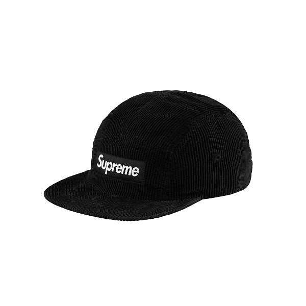 SUPREME CORDUROY CAMP CAP BLACK SS18 - Stay Fresh