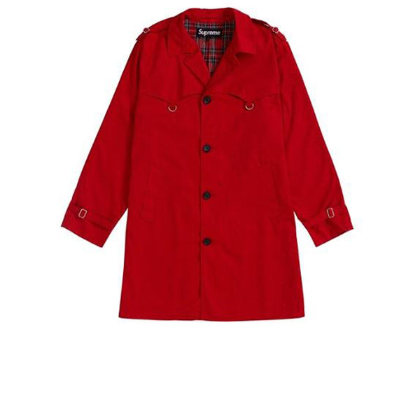 SUPREME D-RING TRENCH COAT RED SS19