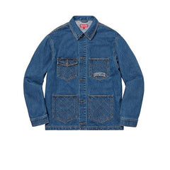 SUPREME DIAMOND STITCH DENIM CHORE COAT DENIM FW18 - Stay Fresh