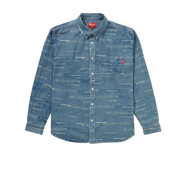 SUPREME DIMENSIONS LOGO DENIM SHIRT BLUE FW19 Stay Fresh