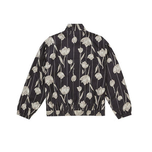 Floral silk sales track jacket