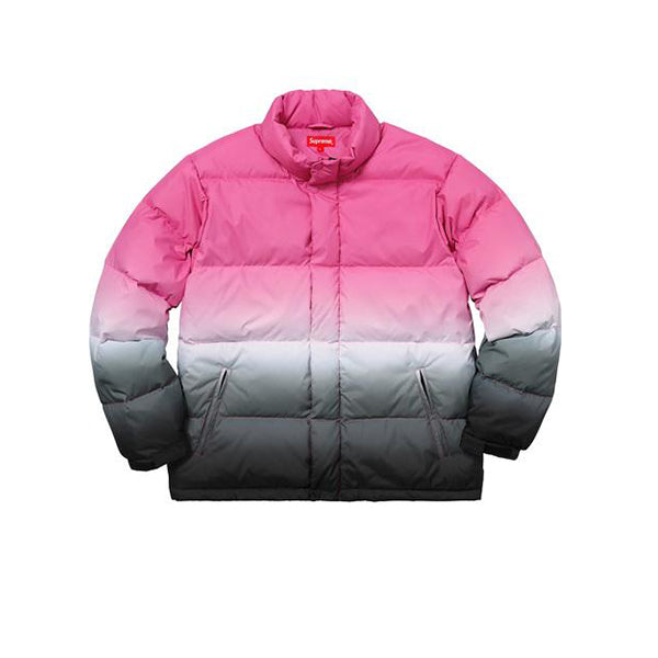 SUPREME GRADIENT PUFFY JACKET PINK SS18