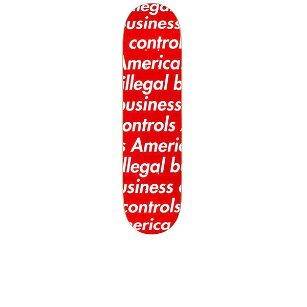 SUPREME ILLEGAL BUSINESS SKATEBOARD DECK RED SS18