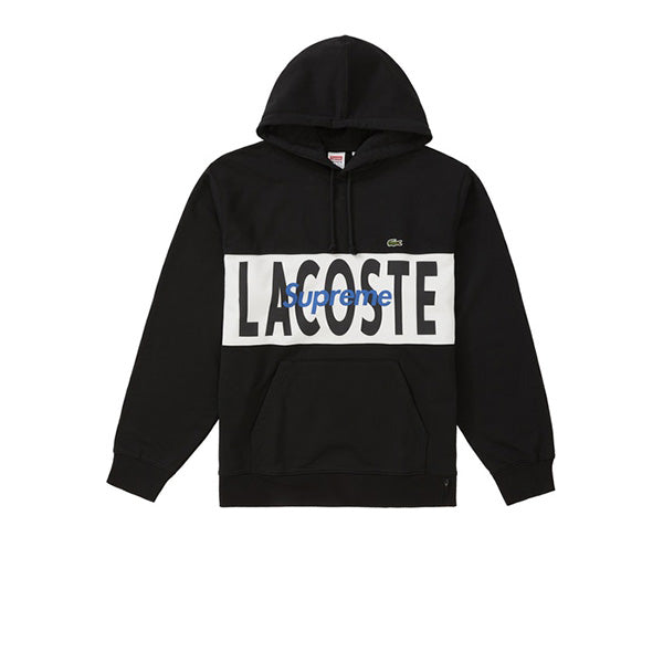 Supreme Lacoste Logo Panel Hooded ブラック-