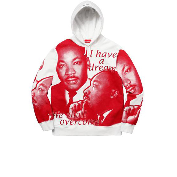 SUPREME MLK HOODED SWEATSHIRT WHITE SS18