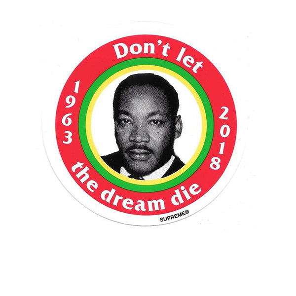 SUPREME MLK DREAM LARGE STICKER RED