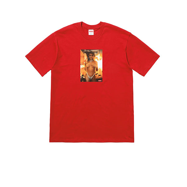 SUPREME NAN GOLDIN KIM IN RHINESTONE TEE "RED" SS18