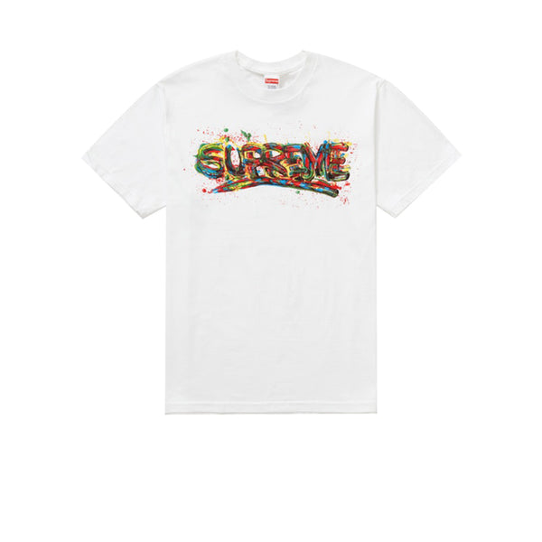 SUPREME PAINT LOGO TEE WHITE SS20