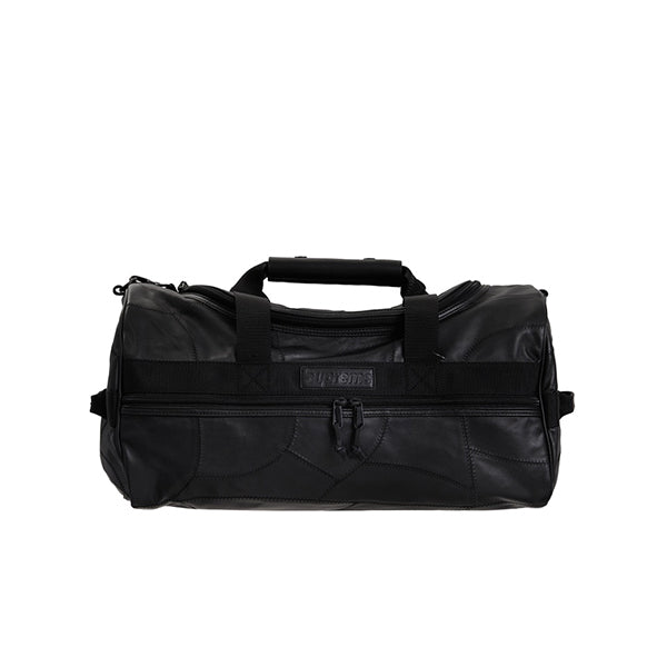 SUPREME PATCHWORK LEATHER DUFFLE BAG BLACK FW19