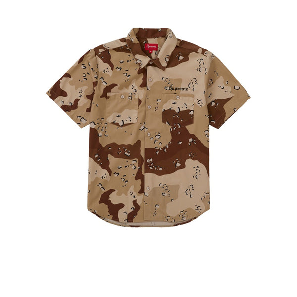 SUPREME SEKINTANI LA NORIHIRO WORK SHIRT CHOCOLATE CHIP CAMO SS19